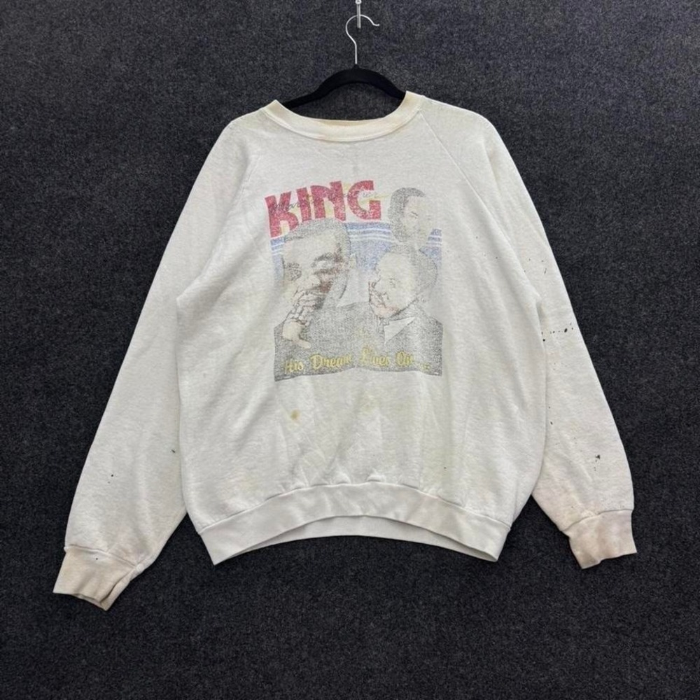Vintage Martin Luther King His Dream Lives On Sweatshirt medium Faded Crewneck